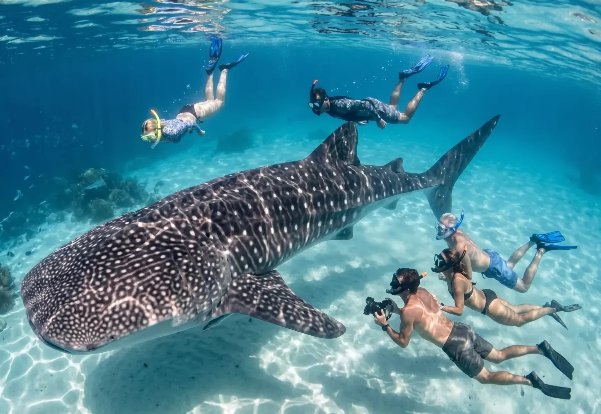 Three-couple-enjoying-Whale-Shark 3 Days Ultimate Whale Shark Adventure